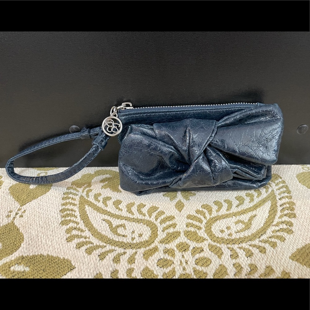 Navy Blue Jessica Simpson Wristlet with Bow